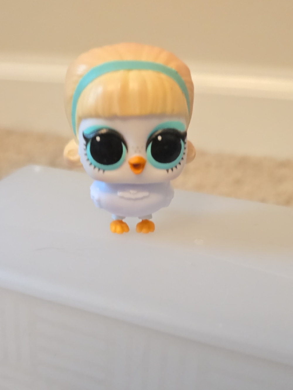 Mini Doll Chick Figure in Light Purple and Blonde